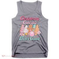 Christmas Calories Dont Count Funny Holiday Tank Top thumb 0