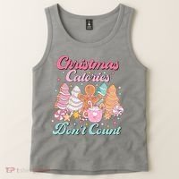 Christmas Calories Dont Count Funny Holiday Tank Top thumb 2