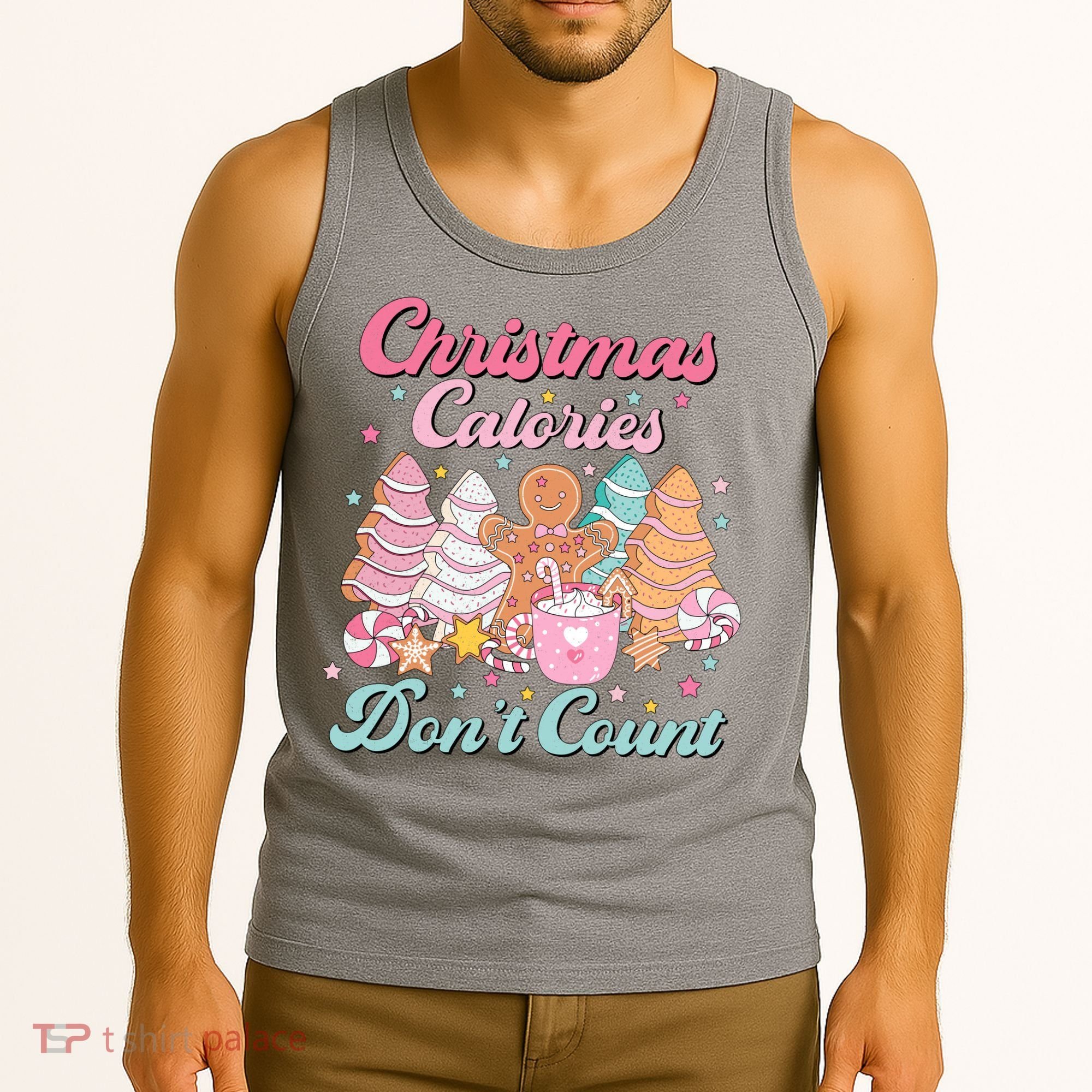 Christmas Calories Dont Count Funny Holiday Tank Top