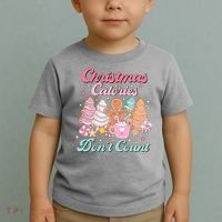 Christmas Calories Dont Count Funny Holiday Toddler T-Shirt thumb 2