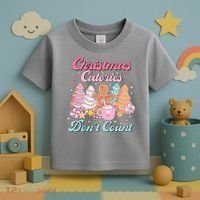 Christmas Calories Dont Count Funny Holiday Toddler T-Shirt thumb 3
