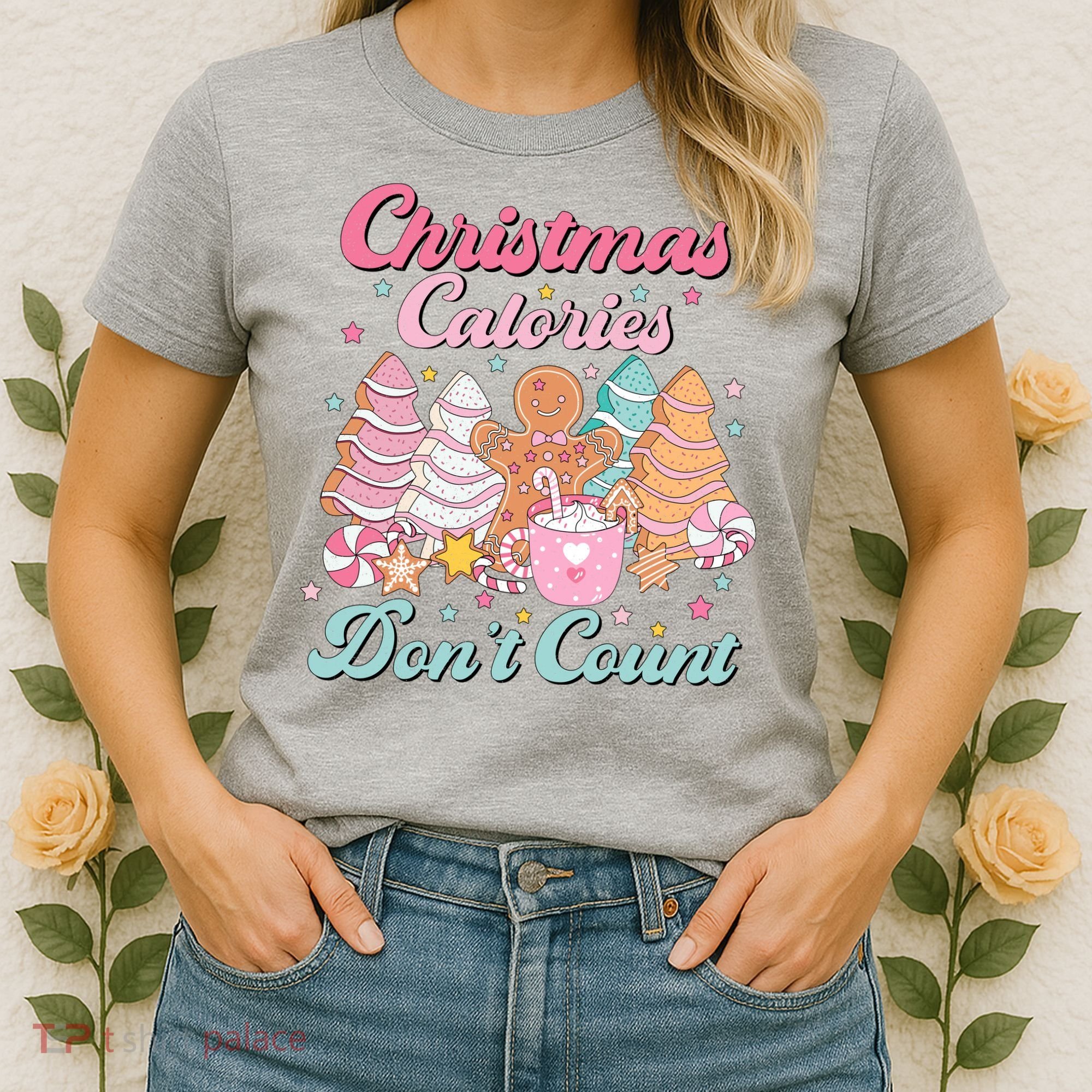 Christmas Calories Dont Count Funny Holiday Women's T-Shirt