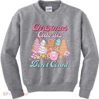 Christmas Calories Dont Count Funny Holiday Kids Sweatshirt thumb 0