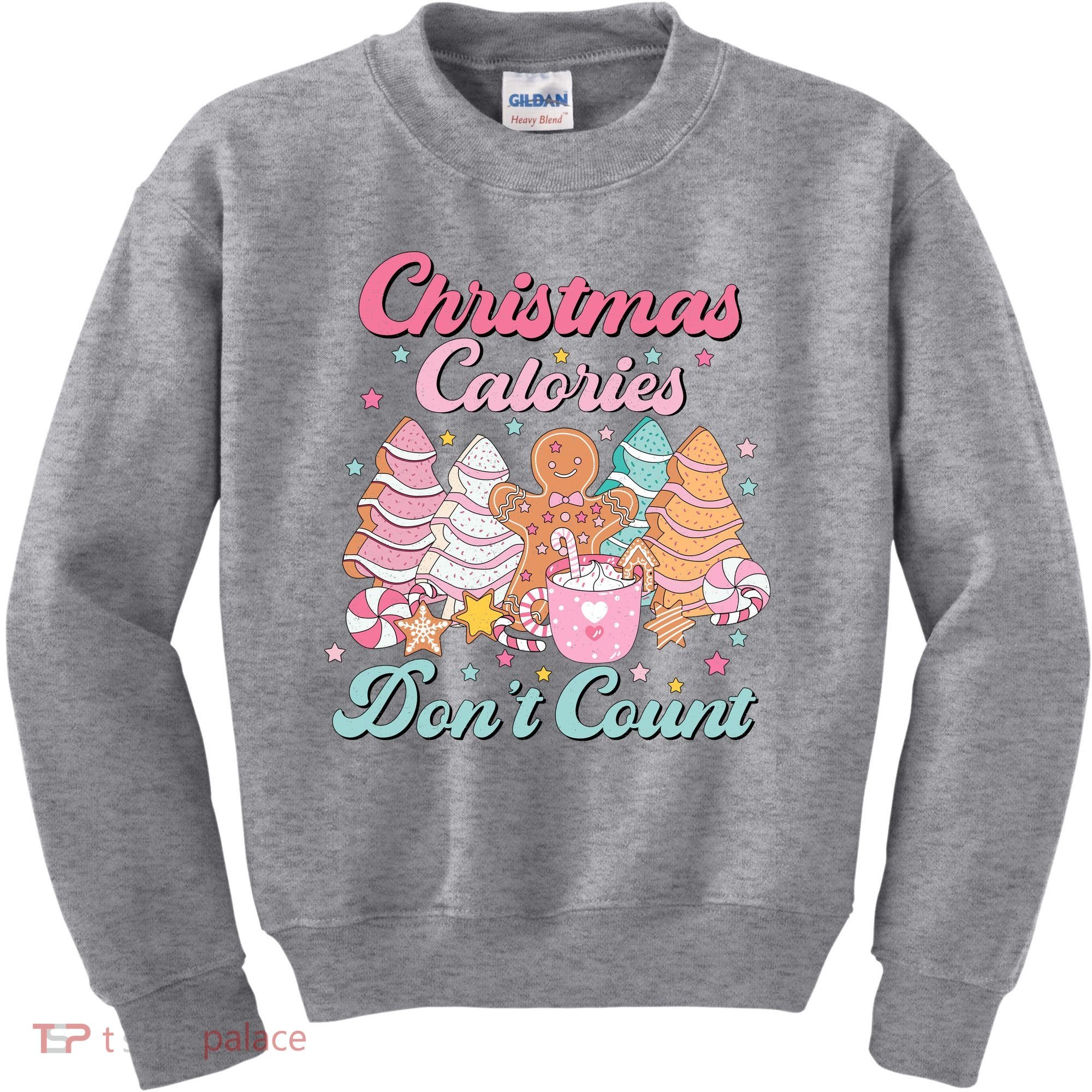 Christmas Calories Dont Count Funny Holiday Kids Sweatshirt
