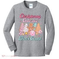 Christmas Calories Dont Count Funny Holiday Kids Long Sleeve Shirt thumb 0