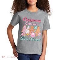 Christmas Calories Dont Count Funny Holiday Kids T-Shirt thumb 2