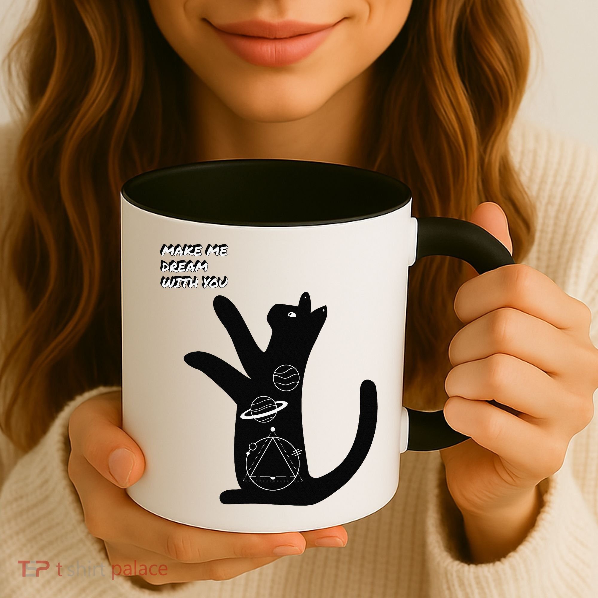 Cosmic Cat Dream Make Me Dream With You Coffee Mug