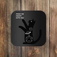 Cosmic Cat Dream Make Me Dream With You Coaster thumb 0
