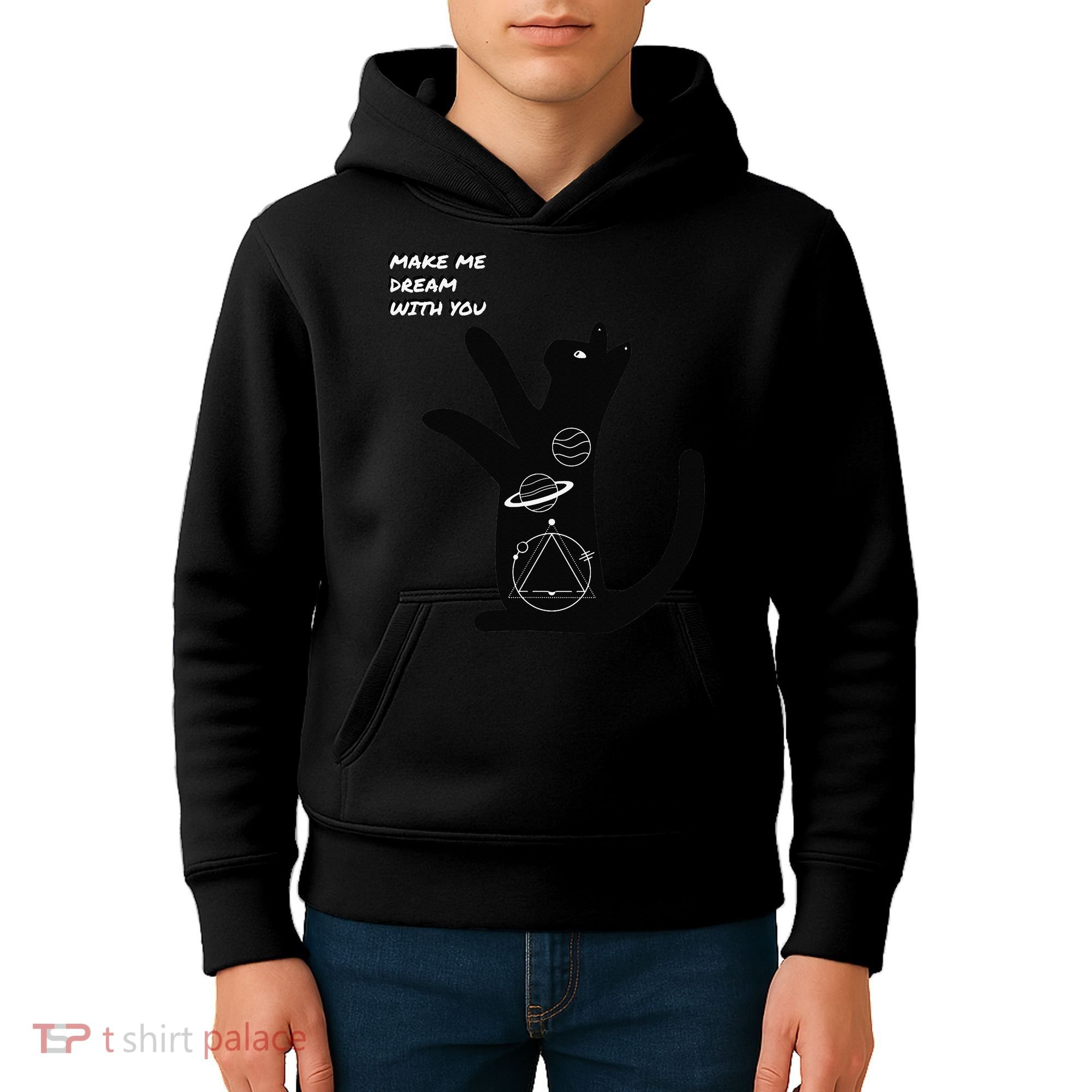 Cosmic Cat Dream Make Me Dream With You Kids Hoodie