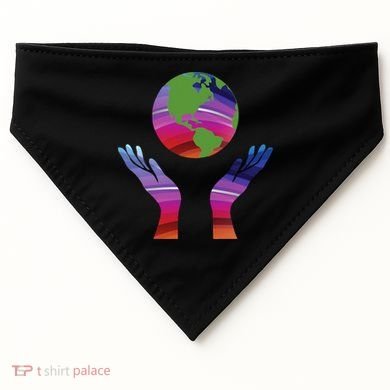 Climate Change Earth Day Global Warming USA-Made Doggie Bandana