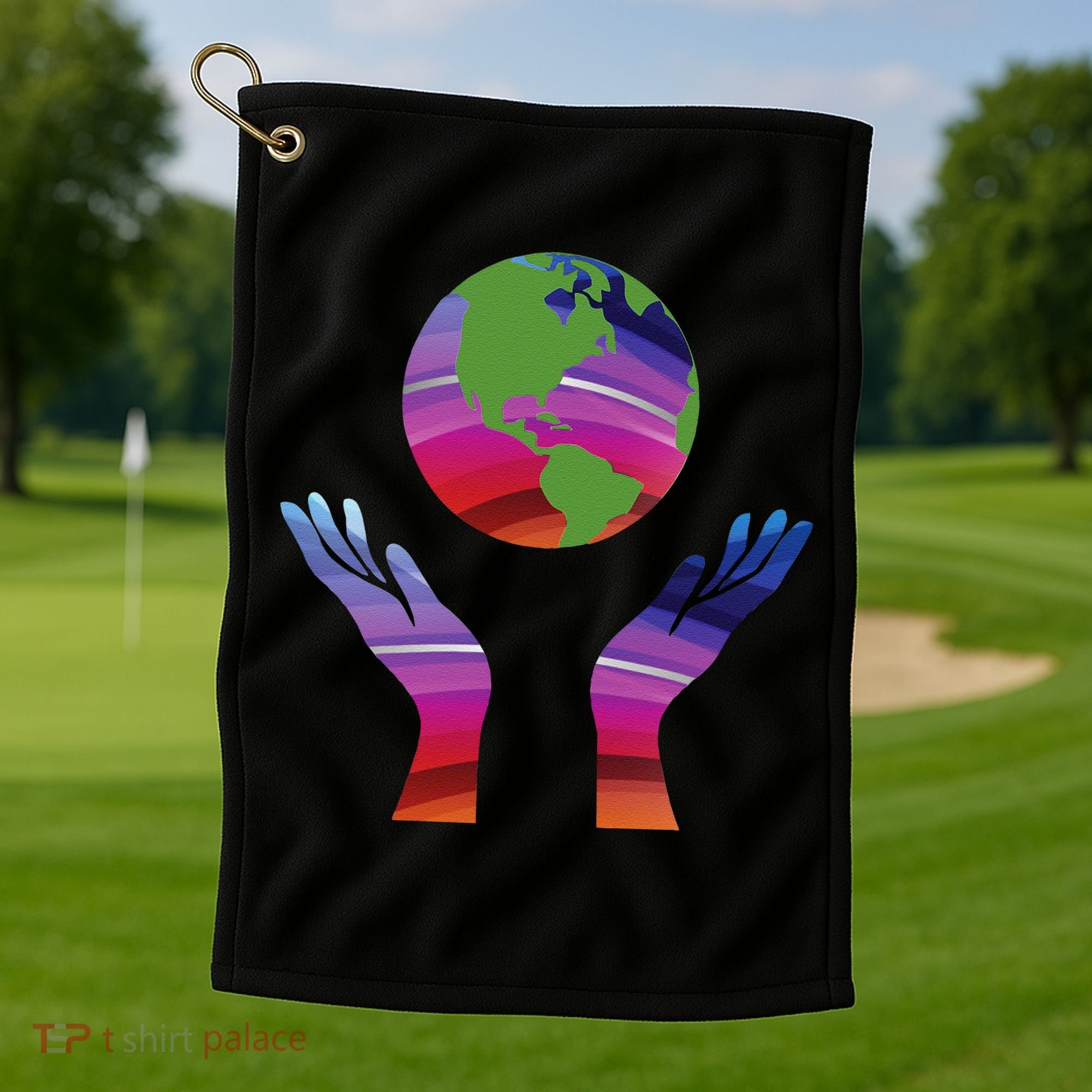 Climate Change Earth Day Global Warming Golf Towel