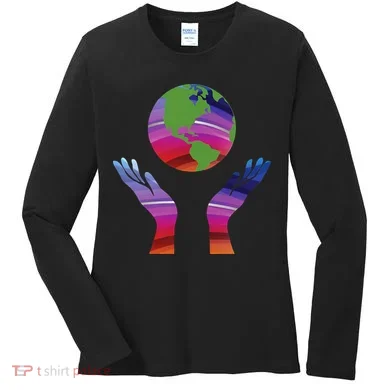 Climate Change Earth Day Global Warming Women's Long Sleeve Shirt