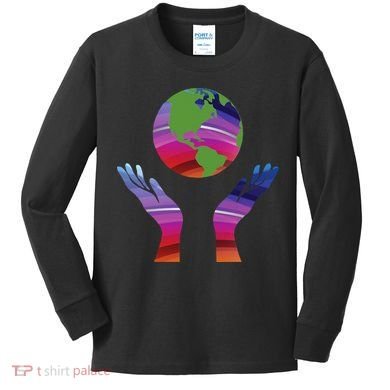Climate Change Earth Day Global Warming Kids Long Sleeve Shirt