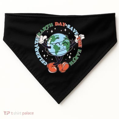 Cute Celebrate Earth Day Save The Earth USA-Made Doggie Bandana