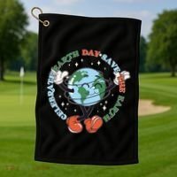 Cute Celebrate Earth Day Save The Earth Golf Towel thumb 1
