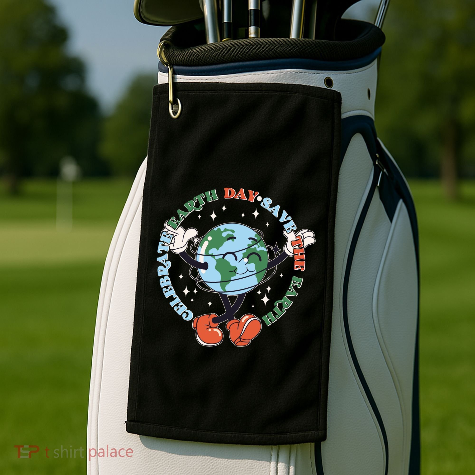 Cute Celebrate Earth Day Save The Earth Golf Towel