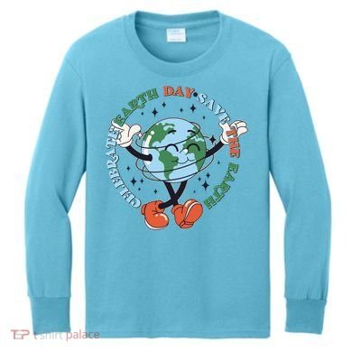 Cute Celebrate Earth Day Save The Earth Kids Long Sleeve Shirt