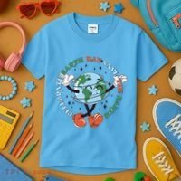 Cute Celebrate Earth Day Save The Earth Kids T-Shirt thumb 3