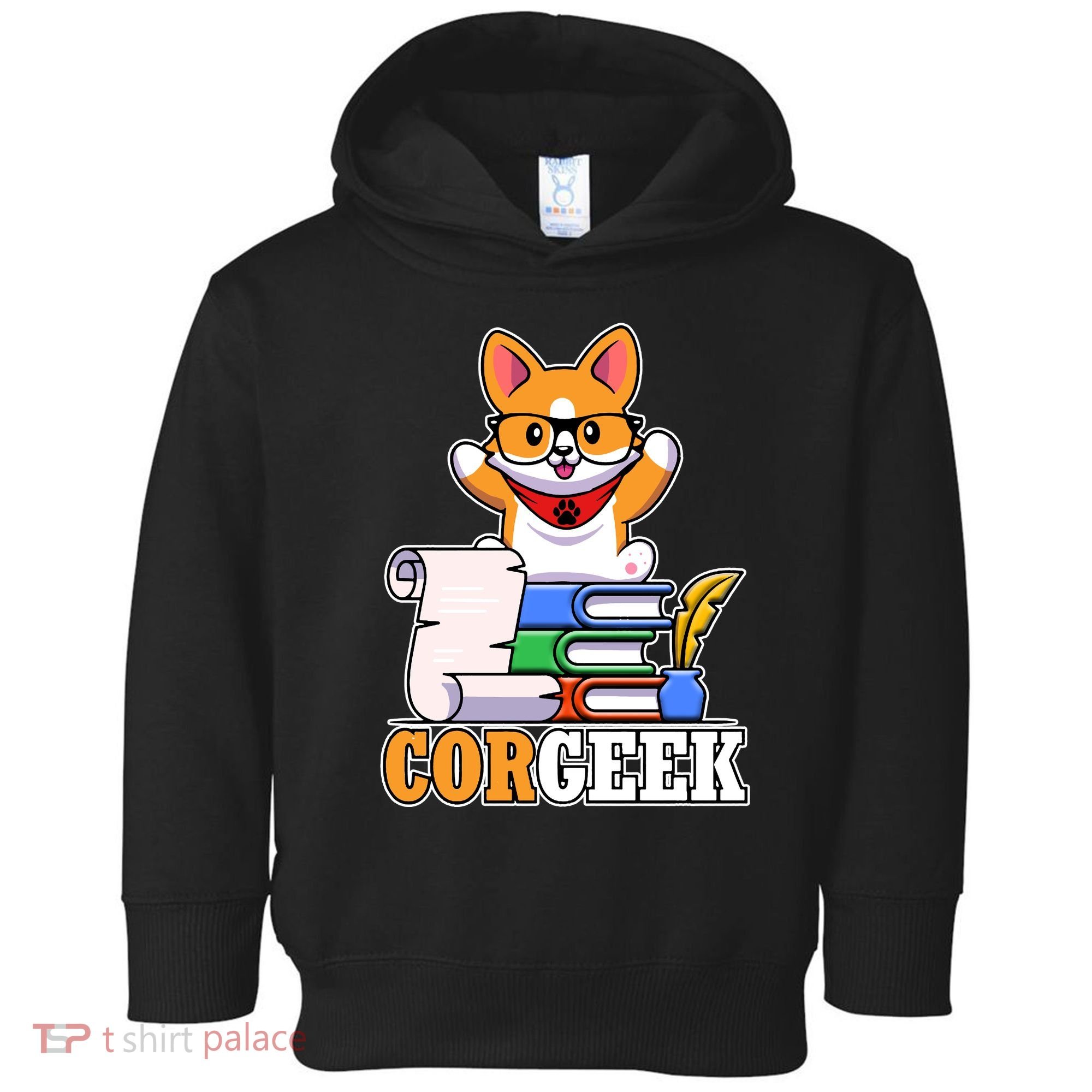 CORGEEK Cute Educated Corgi Toddler Hoodie