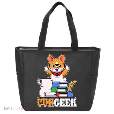 CORGEEK Cute Educated Corgi Tote Bag