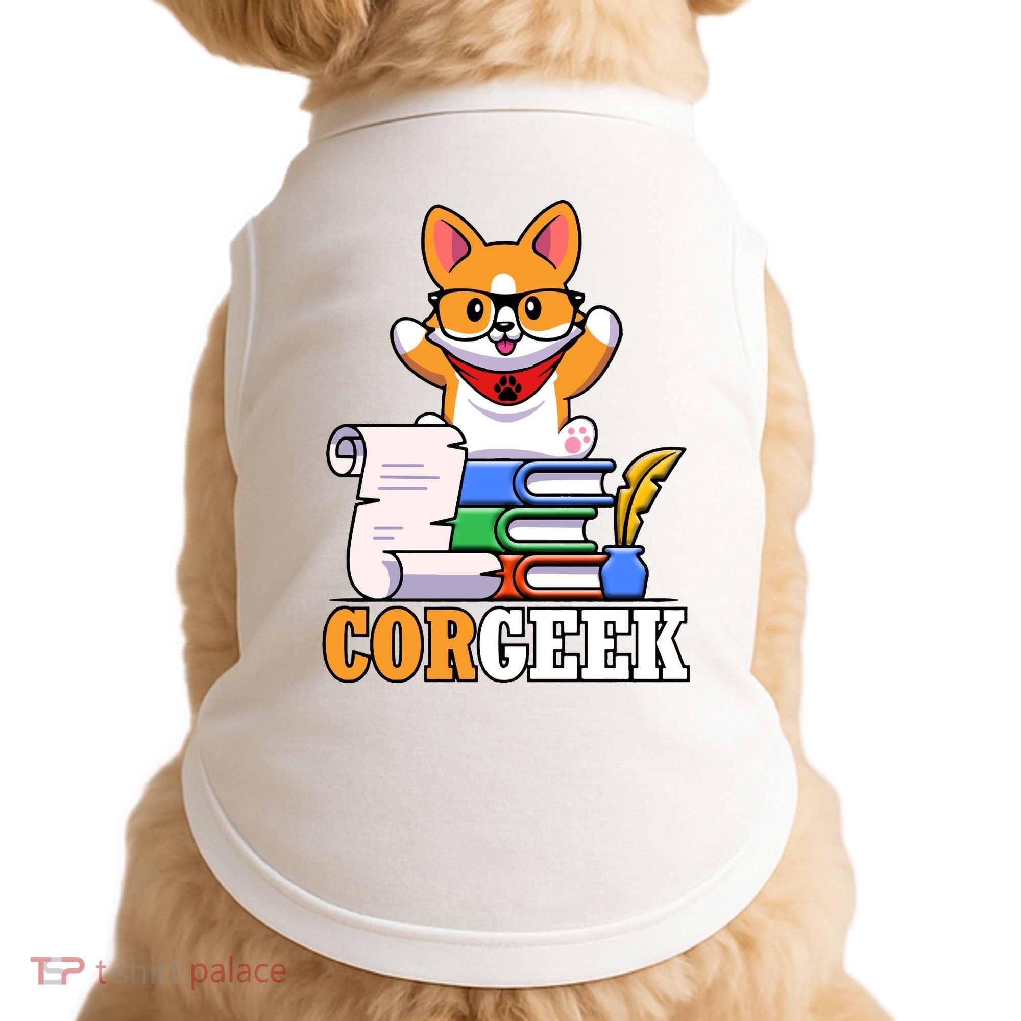 CORGEEK Cute Educated Corgi Doggie Tank