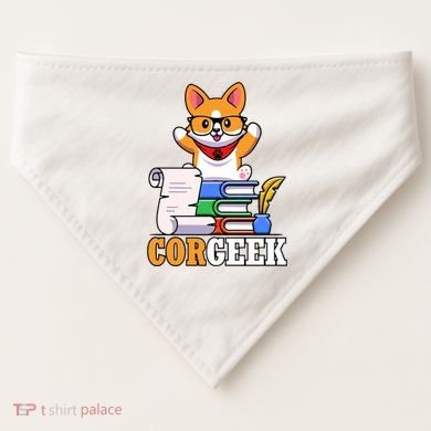 CORGEEK Cute Educated Corgi USA-Made Doggie Bandana