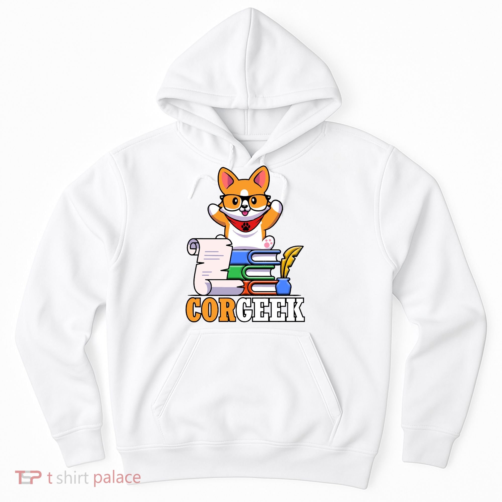 CORGEEK Cute Educated Corgi Hoodie