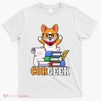 CORGEEK Cute Educated Corgi T-Shirt thumb 0