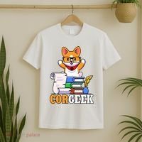 CORGEEK Cute Educated Corgi T-Shirt thumb 2