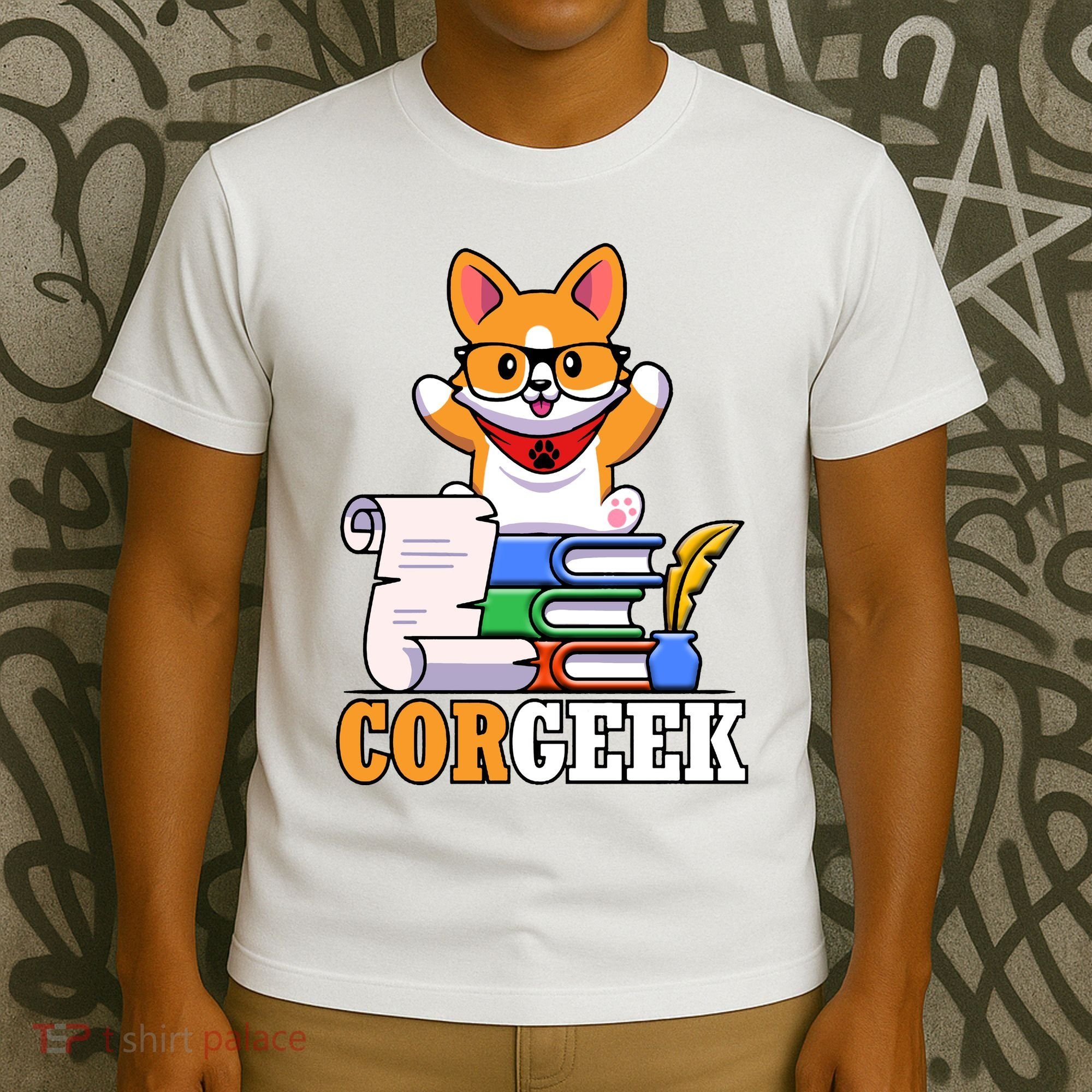 CORGEEK Cute Educated Corgi T-Shirt