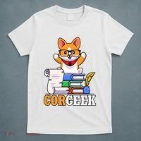 CORGEEK Cute Educated Corgi T-Shirt thumb 5