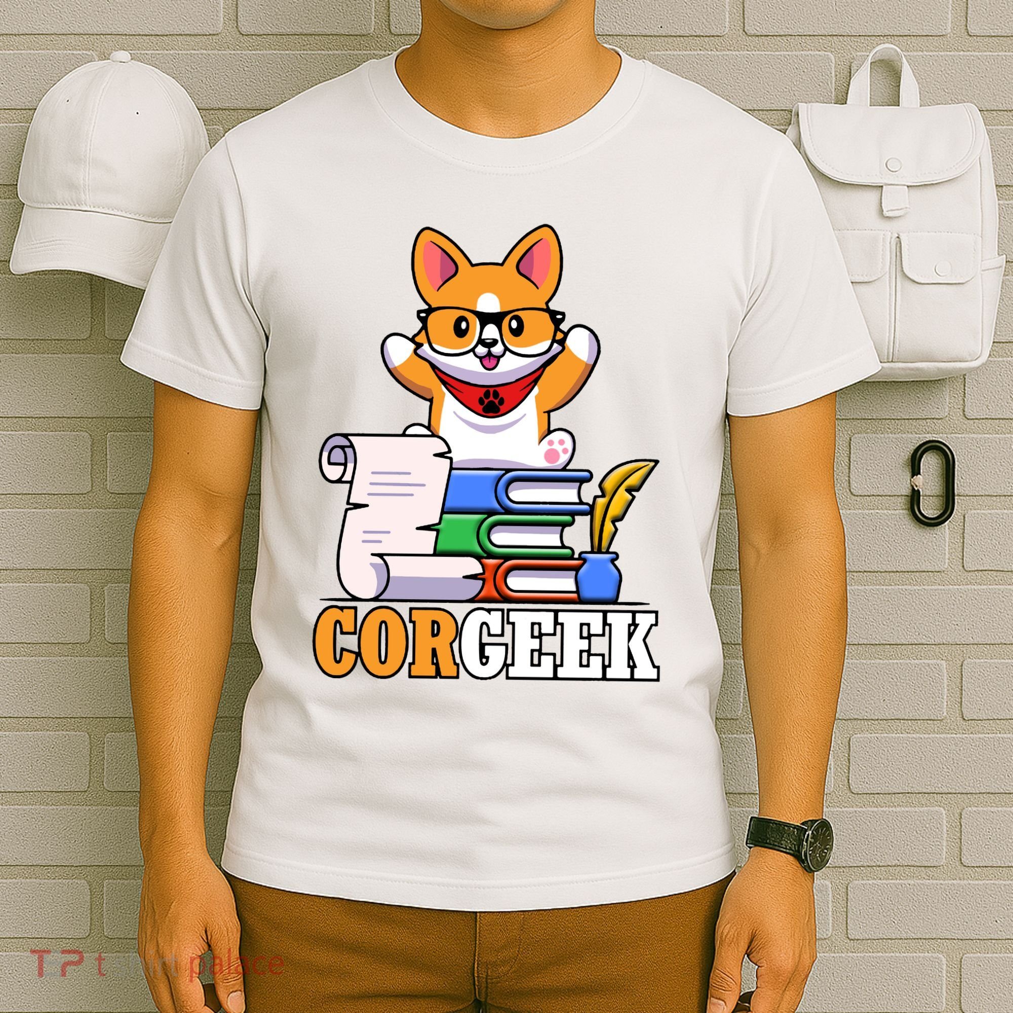 CORGEEK Cute Educated Corgi T-Shirt