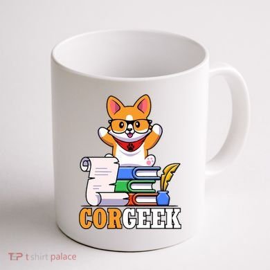 CORGEEK Cute Educated Corgi Coffee Mug back