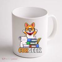 CORGEEK Cute Educated Corgi Coffee Mug thumb 1