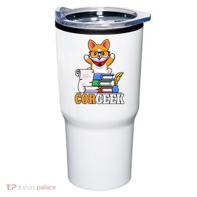 CORGEEK Cute Educated Corgi Tumbler