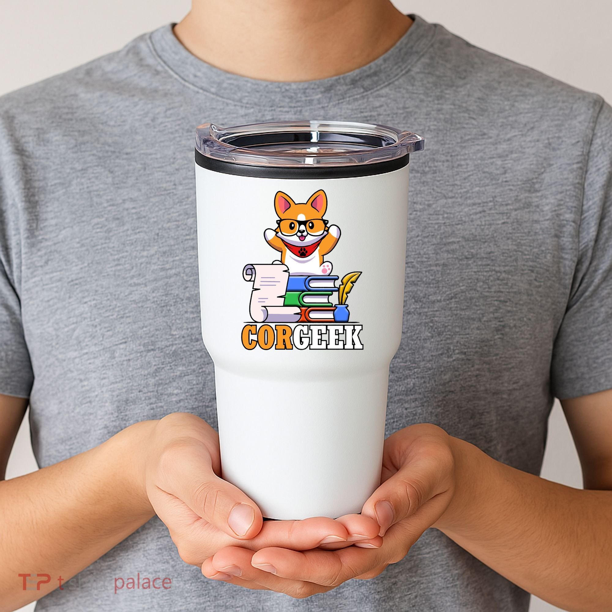CORGEEK Cute Educated Corgi Tumbler