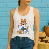 CORGEEK Cute Educated Corgi Women's Tank Top thumb 2