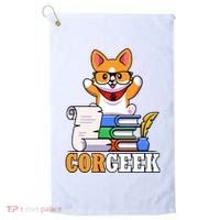 CORGEEK Cute Educated Corgi Golf Towel thumb 0