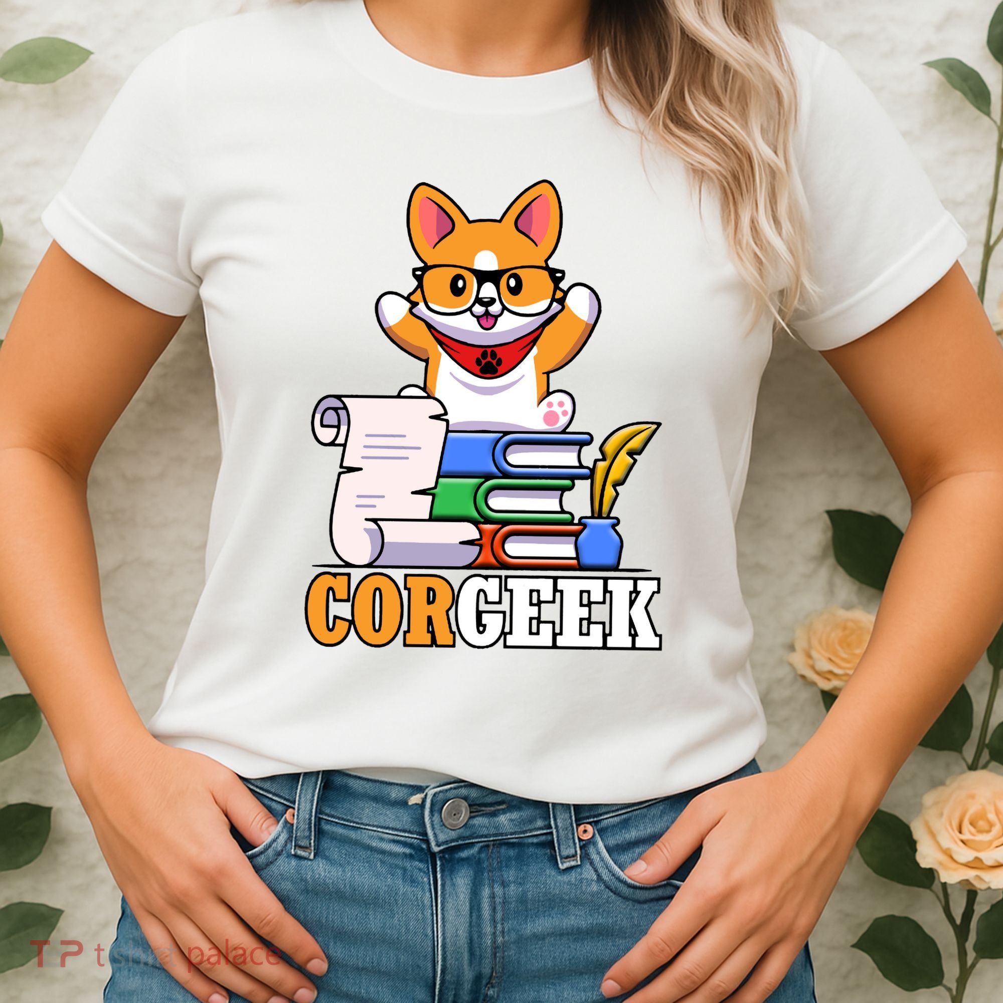 CORGEEK Cute Educated Corgi Women's T-Shirt