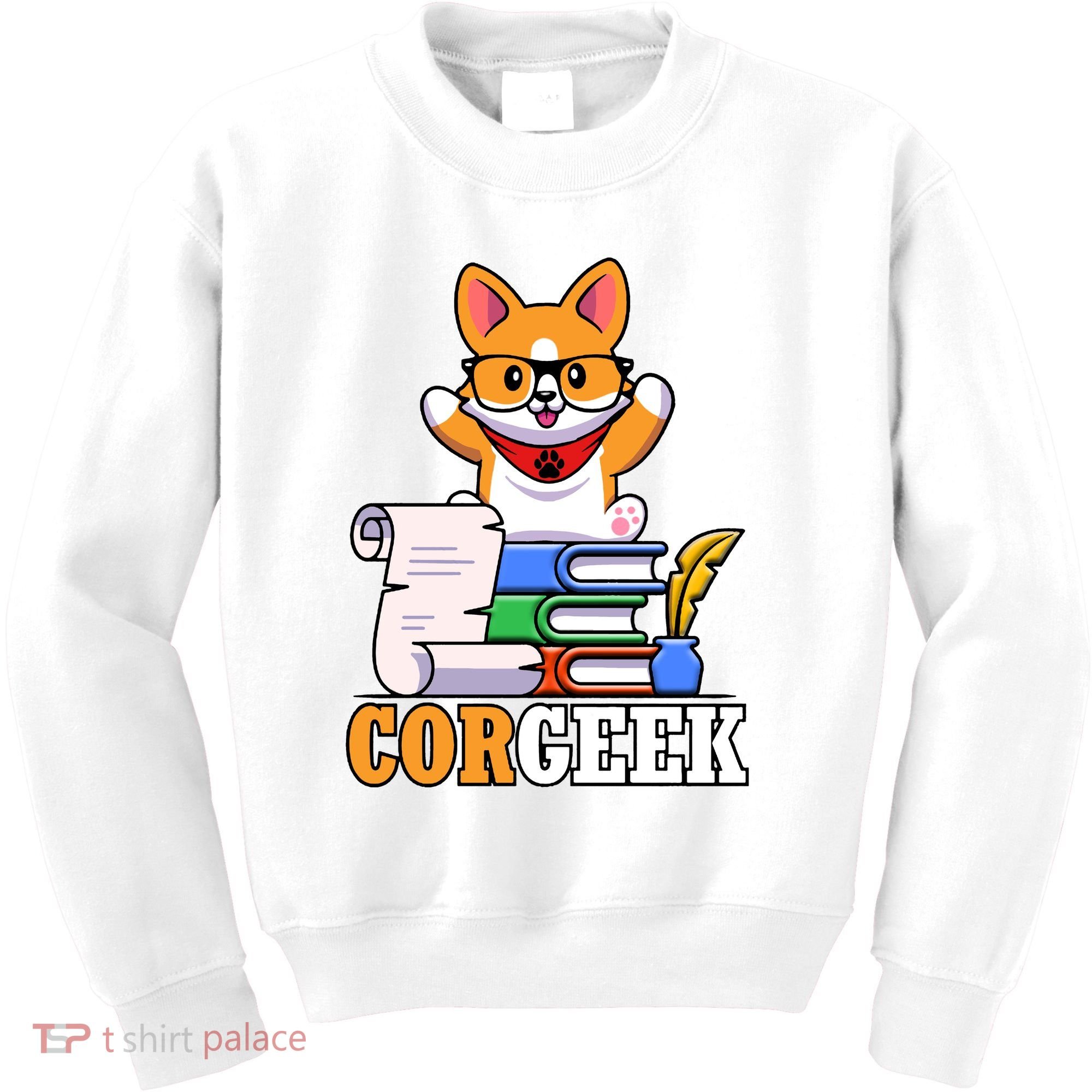 CORGEEK Cute Educated Corgi Kids Sweatshirt