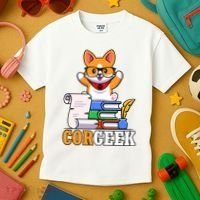 CORGEEK Cute Educated Corgi Kids T-Shirt thumb 3