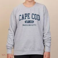 Cape Cod Est 1602 Massachusetts Retro Preppy Throwback Women's Sweatshirt thumb 0