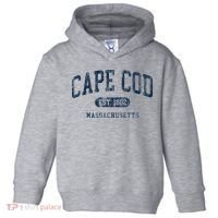 Cape Cod Est 1602 Massachusetts Retro Preppy Throwback Toddler Hoodie thumb 0