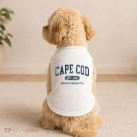 Cape Cod Est 1602 Massachusetts Retro Preppy Throwback Doggie Tank thumb 2