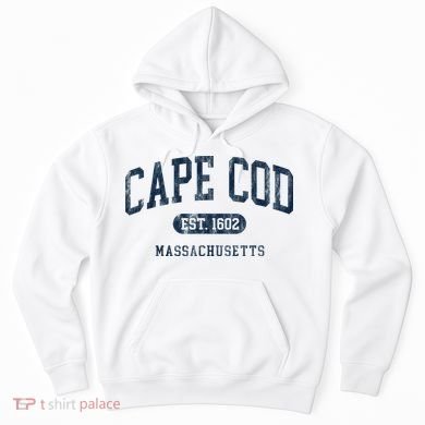 Cape Cod Est 1602 Massachusetts Retro Preppy Throwback Hoodie