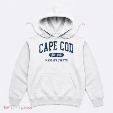 Cape Cod Est 1602 Massachusetts Retro Preppy Throwback Hoodie