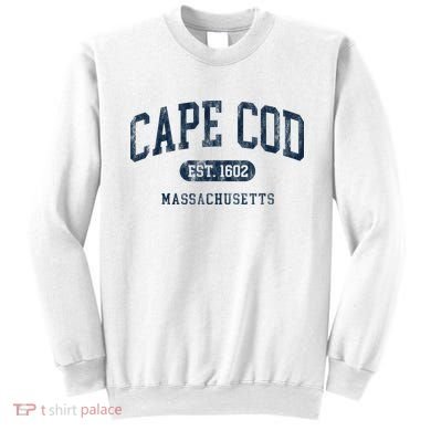Cape Cod Est 1602 Massachusetts Retro Preppy Throwback Sweatshirt