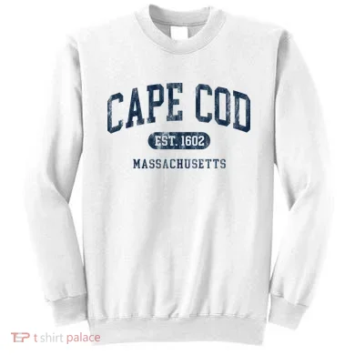 Cape Cod Est 1602 Massachusetts Retro Preppy Throwback Sweatshirt