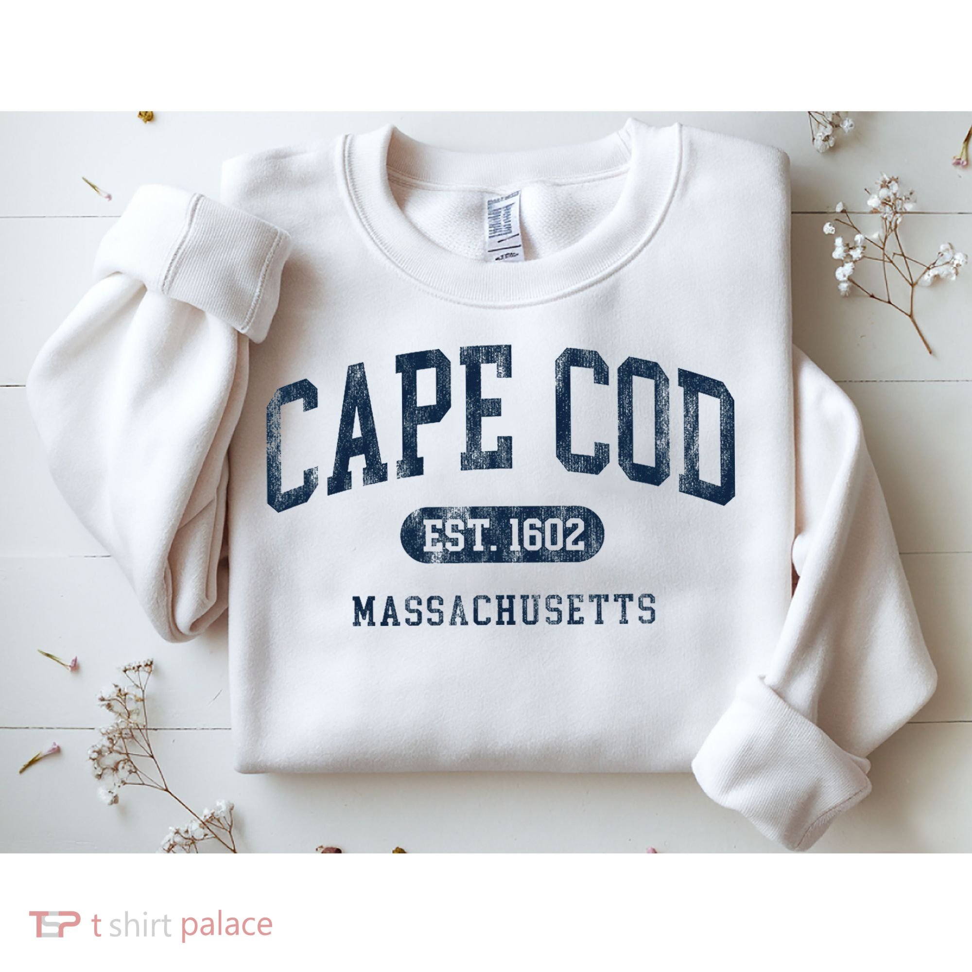 Cape Cod Est 1602 Massachusetts Retro Preppy Throwback Sweatshirt