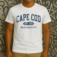 Cape Cod Est 1602 Massachusetts Retro Preppy Throwback T-Shirt thumb 3
